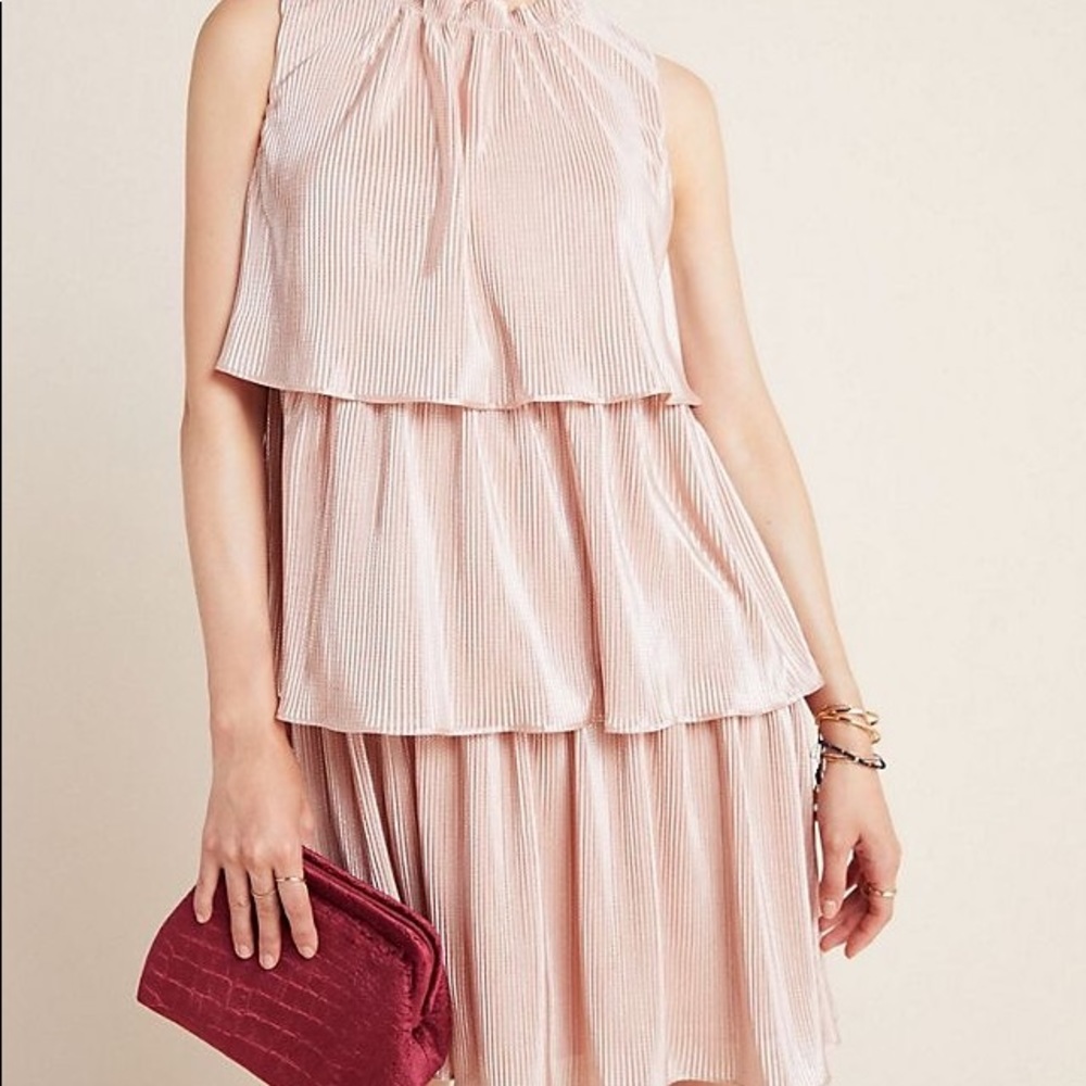 NWT Ro & De Anthropologie Estelle Tiered Dress L